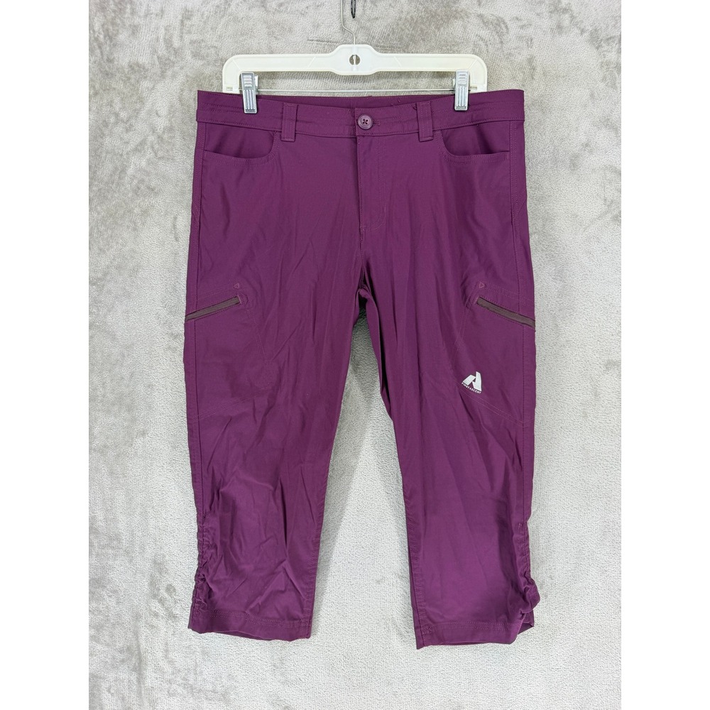 Eddie Bauer Capri Pants Womens 10 First Ascent Purple Hiking Crop EUC